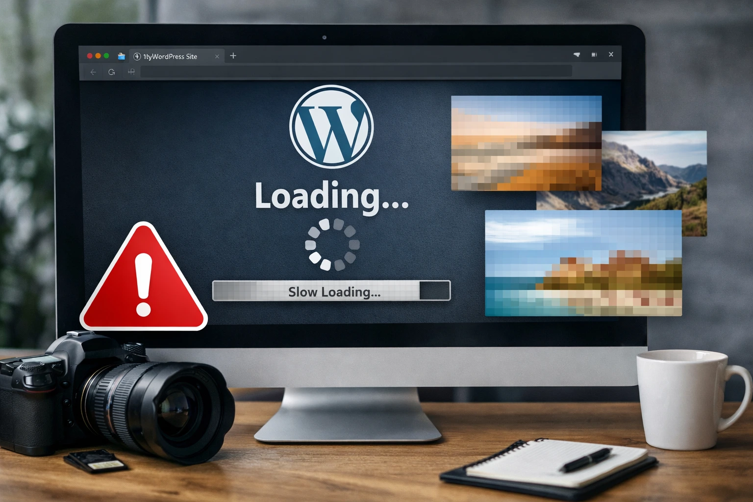 WordPress website loading slowly due to unoptimized large images